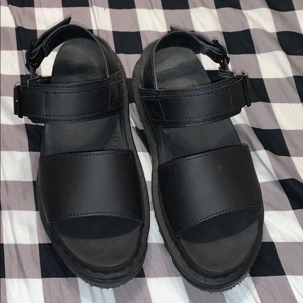Black Dr. Marten platform sandals
